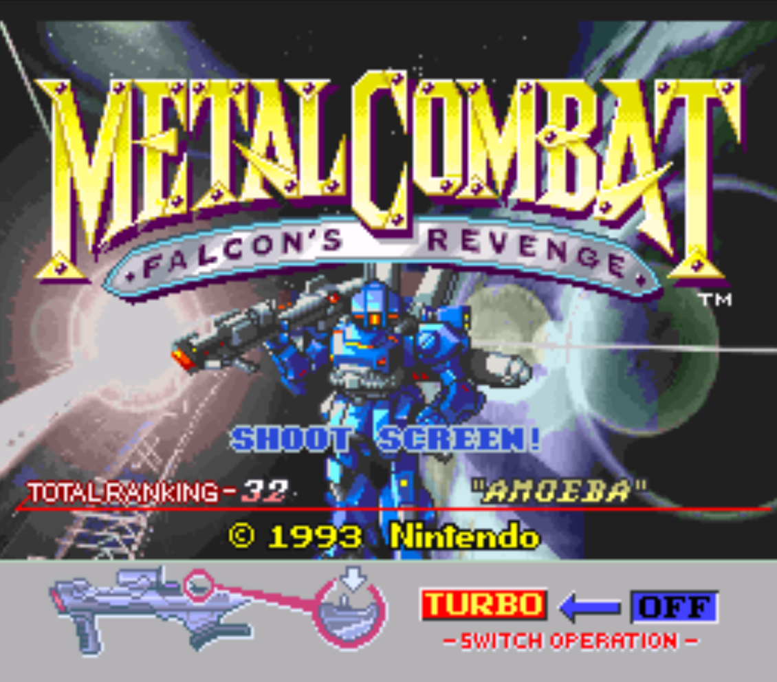 Metal Combat Falcons Revenge Title Screen